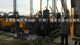 小型挖掘机多少钱1台啊？哪里有小型挖掘机价格大全？要买呢。