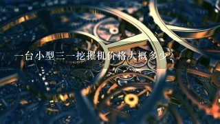 1台小型31挖掘机价格大概多少？